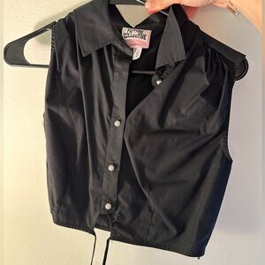Future Collective black top with pearl buttons